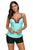 Sexy Mint Bralette Tankini Top with Shorts Swimsuit