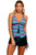 Sexy Multi Striped Tankini and Skirtini Swimsuit