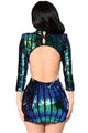 Sexy Multicolor Sequins Hollow-out Club Dress
