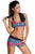 Sexy Multicolor Sports Bra Tankini Swimsuit with Black Vest