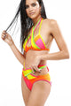 Sexy Multiple Color Block Wrapped 2pcs Bikini Swimsuit