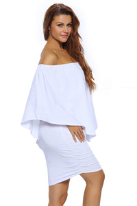 Sexy Multiple Dressing Layered White Mini Dress