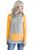 Sexy Mustard Contrast Sleeve Stripe Sweatshirt