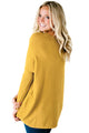 Sexy Mustard Oversize Fit Pocket Sweater Tunic