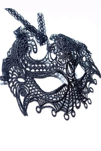 Sexy Mysterious Black Lace Masquerade Party Mask