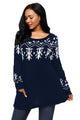 Sexy Navy A-line Casual Fit Christmas Fashion Sweater