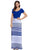 Sexy Navy Blue Crisscross Back Muliticolor Maxi Dress