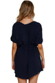 Sexy Navy Casual Chic Short Chiffon Dress