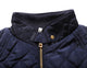 Sexy Navy Quilted High Neck Cotton Jacket