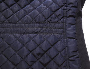 Sexy Navy Quilted High Neck Cotton Jacket