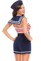 Sexy Navy Red White Women Pin up Sailor Costume