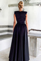 Sexy Navy Sophisticated Party Queen High Low Dress