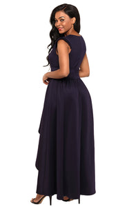 Sexy Navy Sophisticated Party Queen High Low Dress