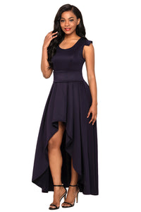 Sexy Navy Sophisticated Party Queen High Low Dress