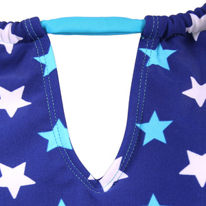Sexy Navy Starlet Print 2pcs Tankini Swimsuit