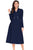 Sexy Navy Vintage Button Collared Fit-and-flare Dress