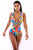 Sexy Neon Tropics Wrap Swimsuit Lingerie
