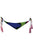 Sexy New Colorblock Print Beaded Tassel Tie Bikini Bottom