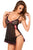 Sexy Night Lace Cup Babydoll with Slit
