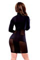 Sexy Noir Extreme Mesh Spliced Bodycon Dress