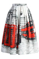 Sexy Oh London Printed Pleated Midi Skirt