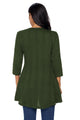 Sexy Olive Cable Knit Button Neck Swingy Tunic