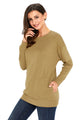 Sexy Olive Casual Pocket Style Long Sleeve Top