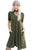 Sexy Olive Soft Jersey Knit Cross Front Choker Dress