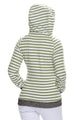 Sexy Olive White Stripe Double Hooded Sweatshirt