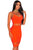Sexy Orange Bandage Lace Up Sleeveless Dress