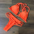 Sexy Orange Braided Double Straps 2pcs Swimsuit