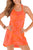 Sexy Orange Braided Racerback Burnout Beach Dress