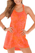 Sexy Orange Braided Racerback Burnout Beach Dress