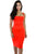 Sexy Orange Corset-Style Back Lace Up Dress