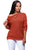Sexy Orange Crisscross Knitted Long Sweater