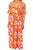 Sexy Orange Floral Print Elastic Bandeau Top Off Shoulder Boho Maxi Dress