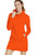 Sexy Orange Slim Fit Pocket Front Hoodie Mini Dress