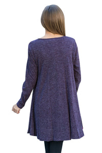 Sexy Orchid Swingy Layered Long Sleeve Tunic