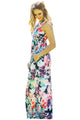 Sexy Painting Floral Print Sleeveless Long Boho Dress