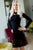Sexy Peek-a-boo Long Sleeves Black Midi Dress