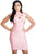 Sexy Pink Cutout Midi Bandage Dress