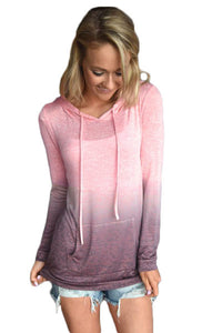 Sexy Pink Ombre Hoodie Sweatshirt