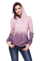 Sexy Pink Ombre Hoodie Sweatshirt