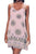 Sexy Pink Printed Criss Cross Back Mini Boho Dress
