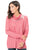 Sexy Pink Raw Edge Cowl Neck Pullover Sweatshirt