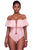 Sexy Pink Ruffle Off-The-Shoulder One Piece Swimsuit