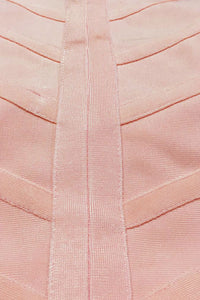 Sexy Pink Studded Mesh Bandage Dress