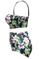 Sexy Plus Size Boho Tropical High Waist Bikini Swimsuit