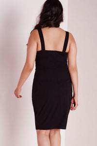 Sexy Plus Size Lace Plunge Midi Dress SEXY AFFORDABLE CLOTHING Sexy Plus Size Lace Plunge Midi Dress SEXY AFFORDABLE CLOTHING
