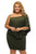 Sexy Plus Size Multiple Dressing Layered Army Green Mini Dress